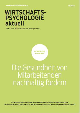 Cover der Wirtschaftspsychologie aktuell Heft 1/24